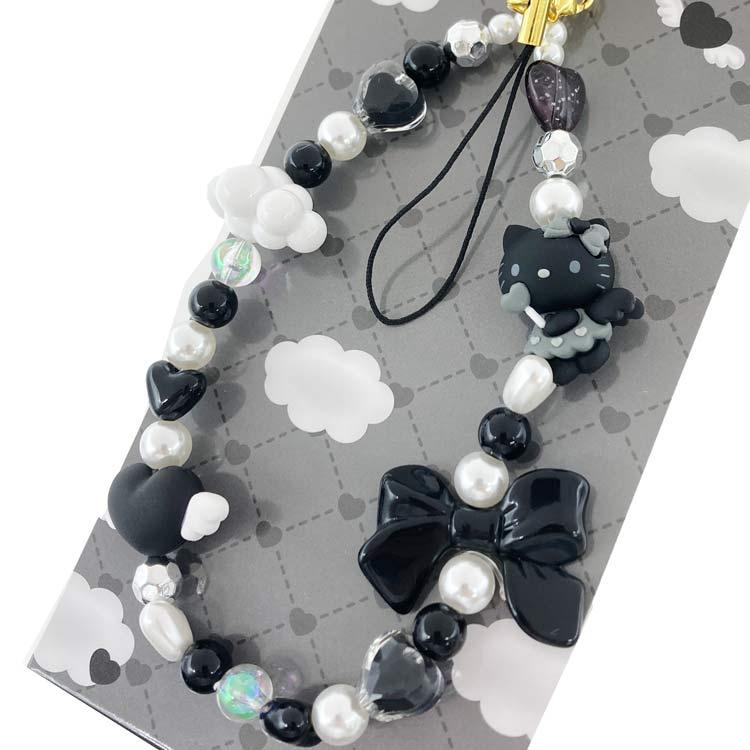 現貨｜Sanrio Hello Kitty 黑天使系列 日版 串珠 手機掛繩 (KT24-10)