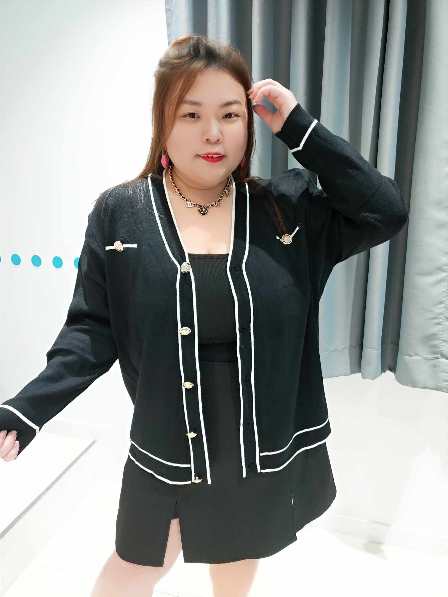 DSE14 学院风针织外套