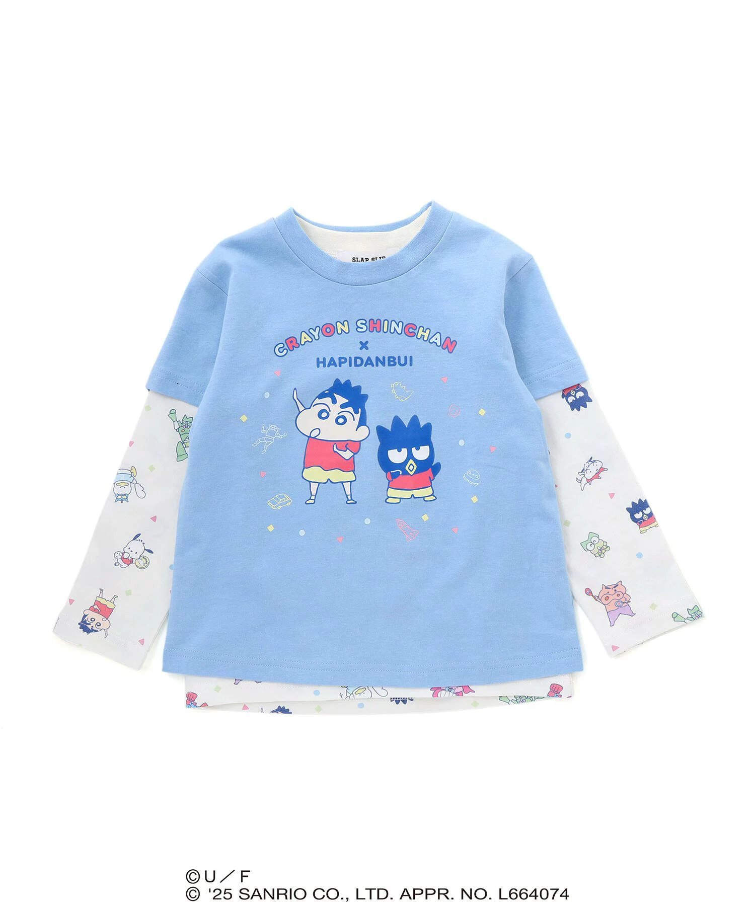 🆕【⭐訂購⭐】日本直送🇯🇵🌀#蠟筆小新 x #Sanrio Hapidanbui 長袖+短袖Tee 兩件套裝［2款選］ 🌀[ELJA-0200] [261122]
