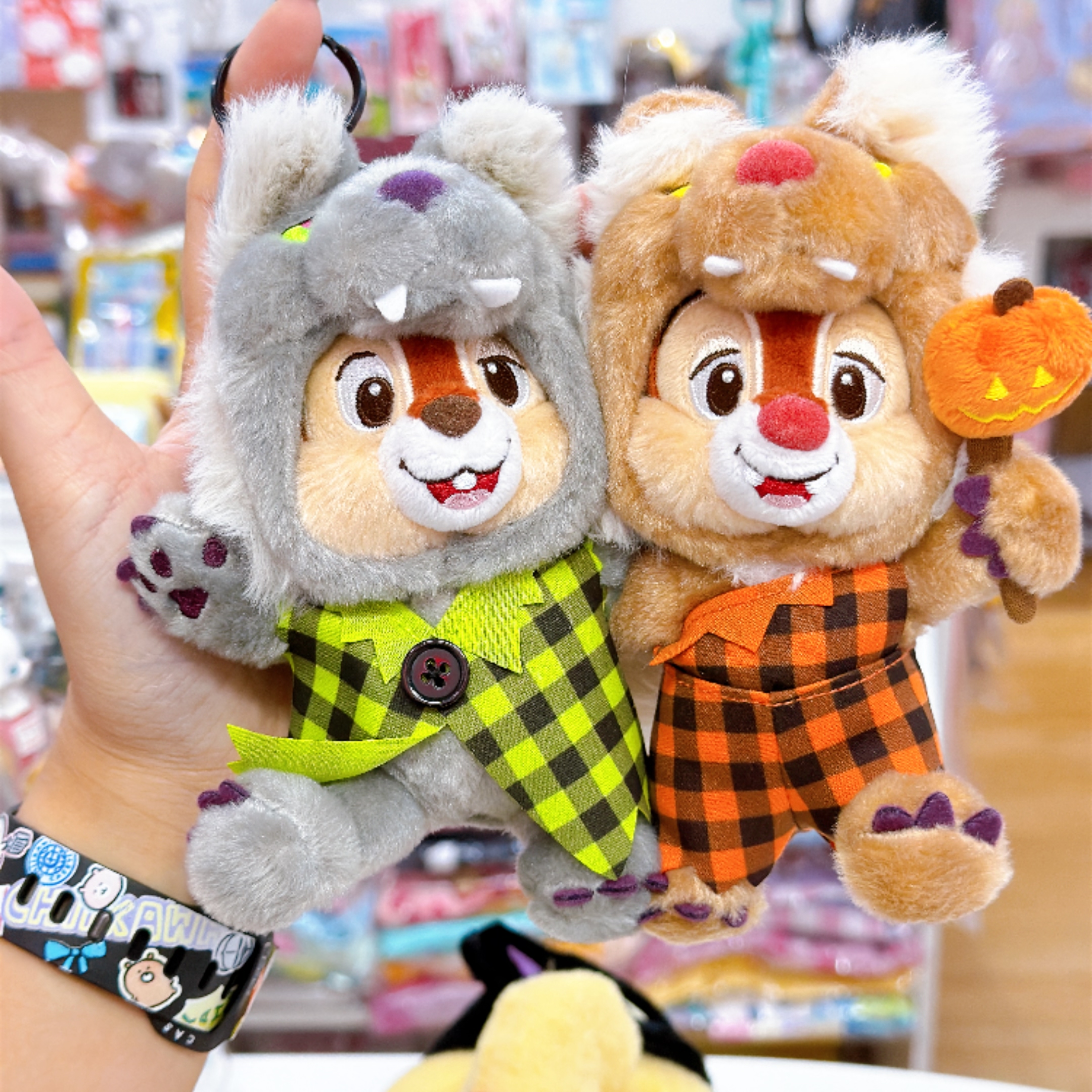 日本直送東京迪士尼Halloween系列 chip and dale公仔掛飾