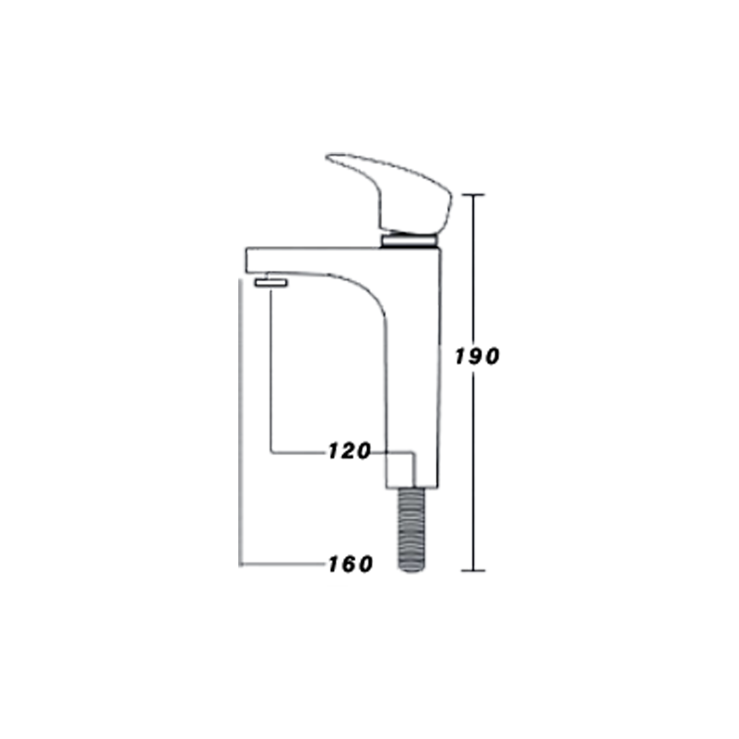 Otosani 304# Stainless Steel Heavy Duty Basin Pillar Cold Tap (966-19#) OTO966-19