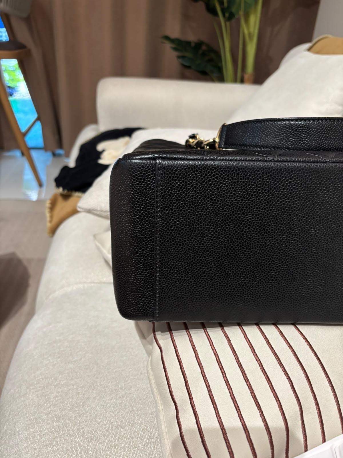 未使用品 Chanel GST Tote Bag 黑色荔枝牛皮金鏈 100%Authentic, unused未使用品 ✅收據✅20card✅Dust bag✅Box