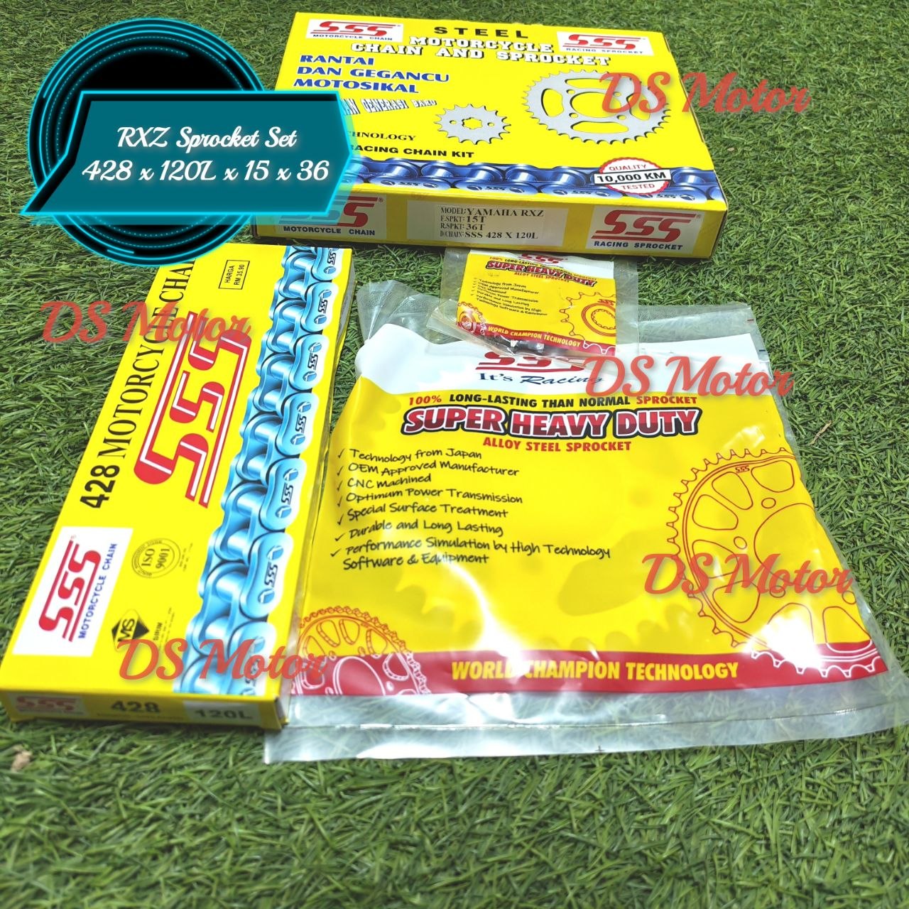 Sprocket Set / Chain Set SSS EX5 , RXZ , LC135 ES