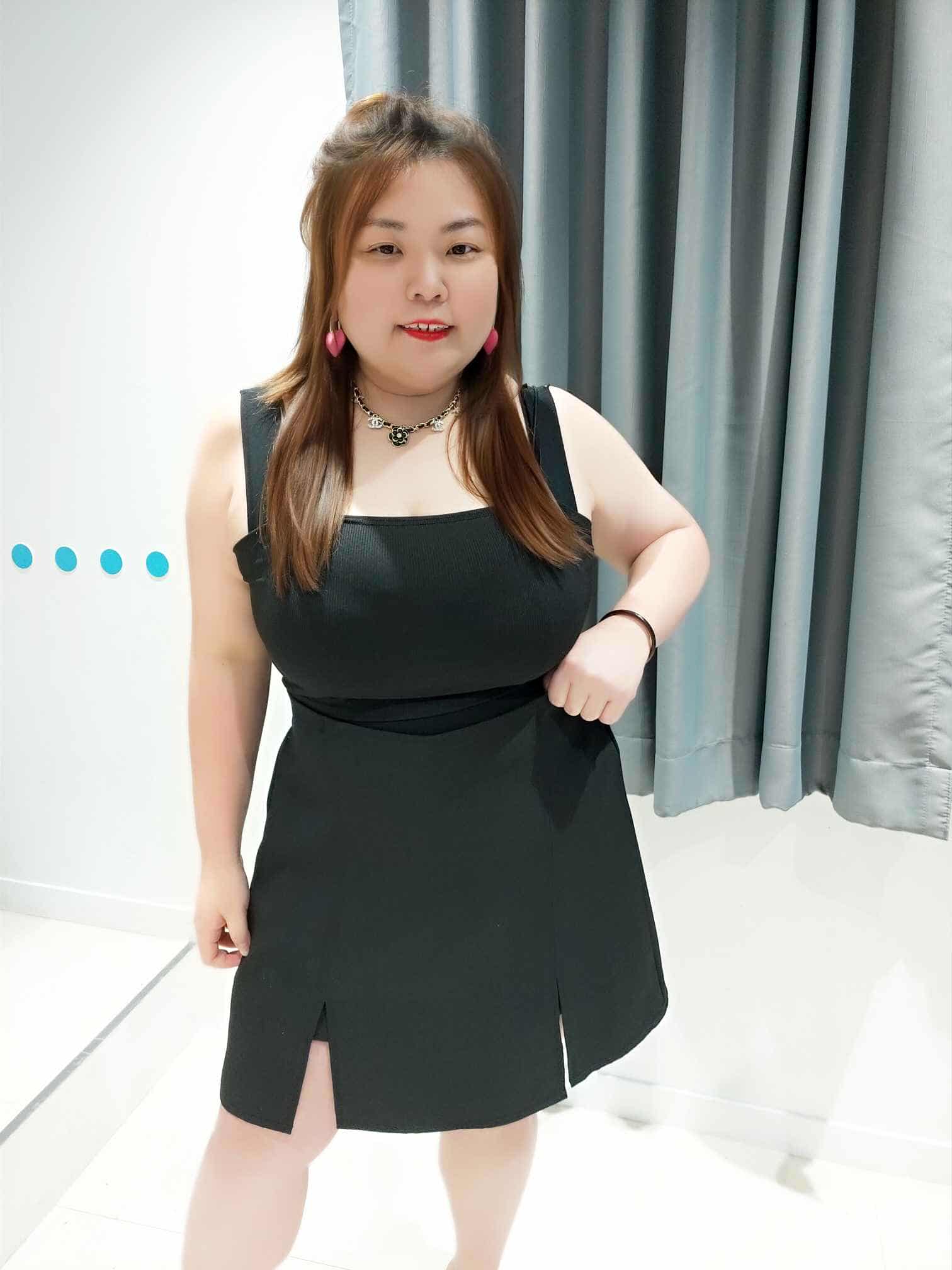 DSE12 裙摆小开叉设计裤裙