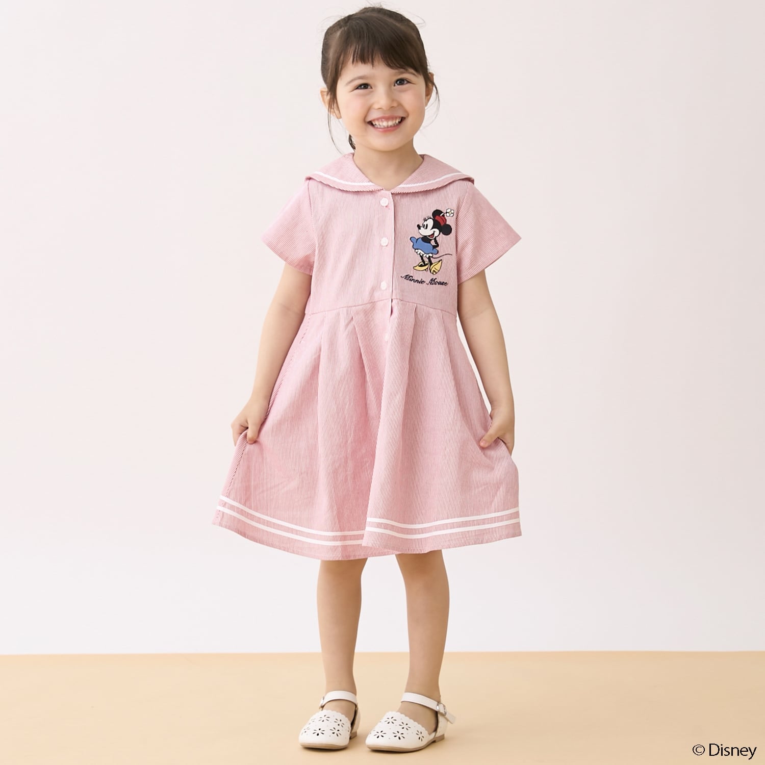 🆕【⭐訂購⭐】🌀🇯🇵 日本直送🌀#Disney #Minnie 刺繡 水手服連身裙 [2款選] 🌀 [ELFA-0130]