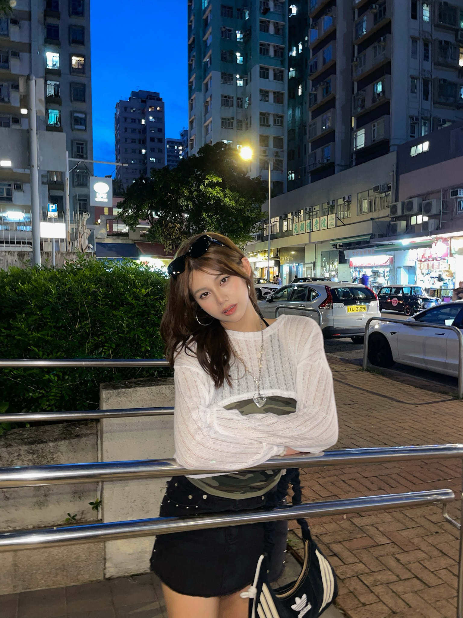 (9)韓國短款透透罩衫外撘