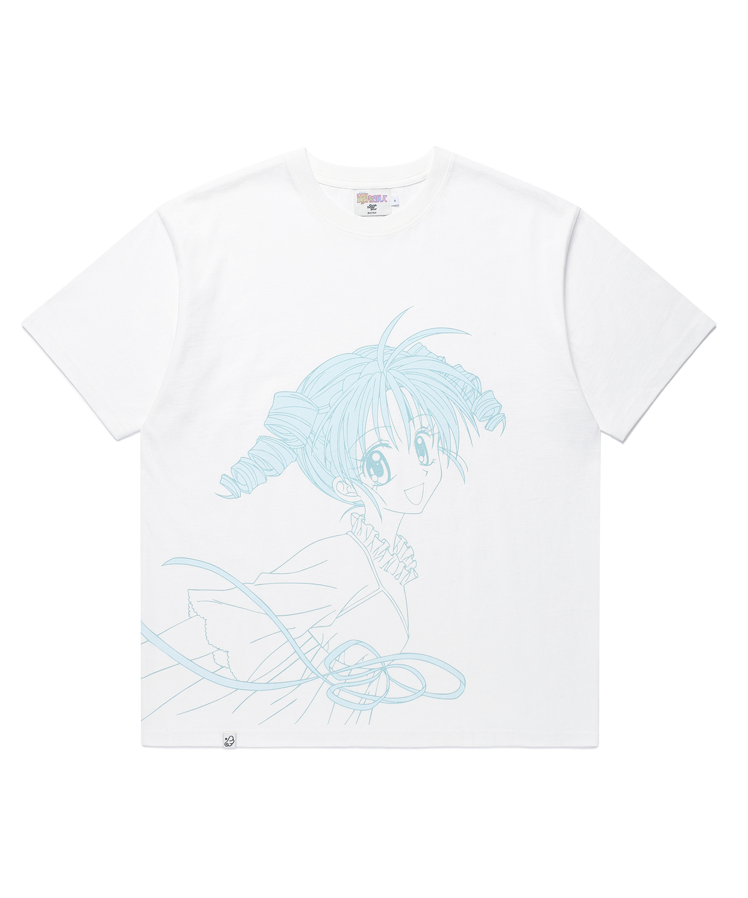 LUNA BLUE / PINK LINE SS TEE｜韓國 星河滿月 X CAVISH 服飾系列 (Full Moon） (26204-P)
