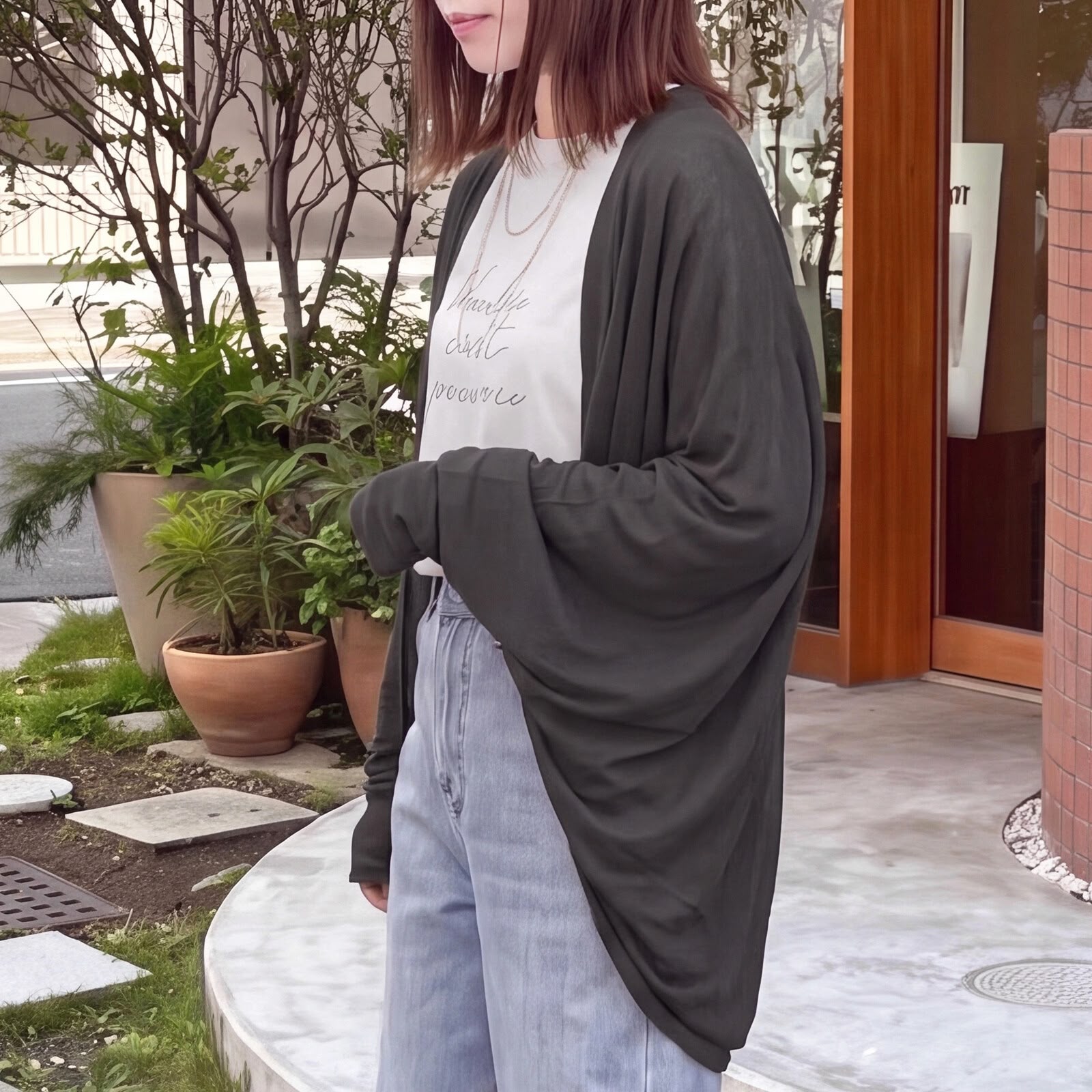 涼感寬鬆蝙蝠袖防曬外套