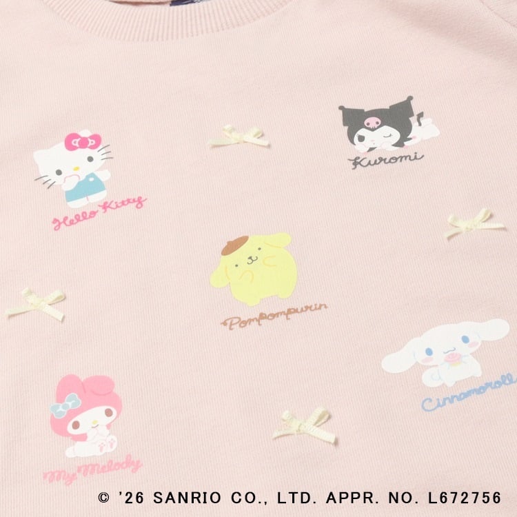 🆕【⭐訂購⭐】🇯🇵日本直送 #SanrioCharacters 印花圖案 緞帶 泡泡袖 抓絨連身裙［2款選］🌀 [ELJA-0119][261113]