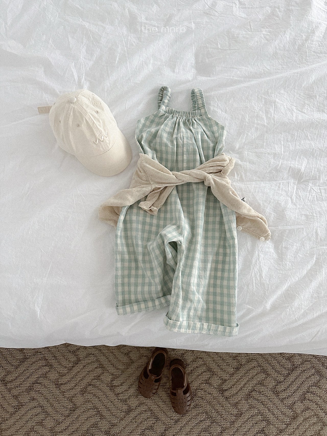 Minirobe | Check Jumsuit (Mint XL100-110)