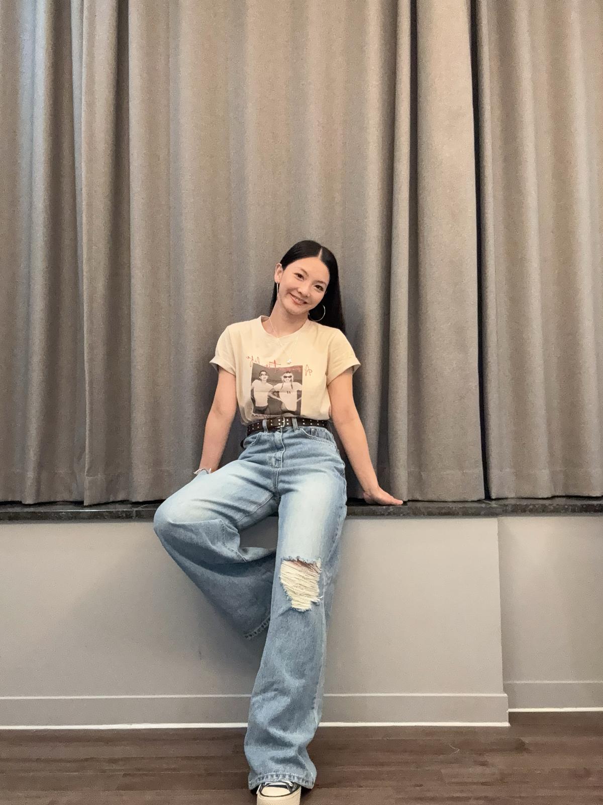 A14洗水print Tee