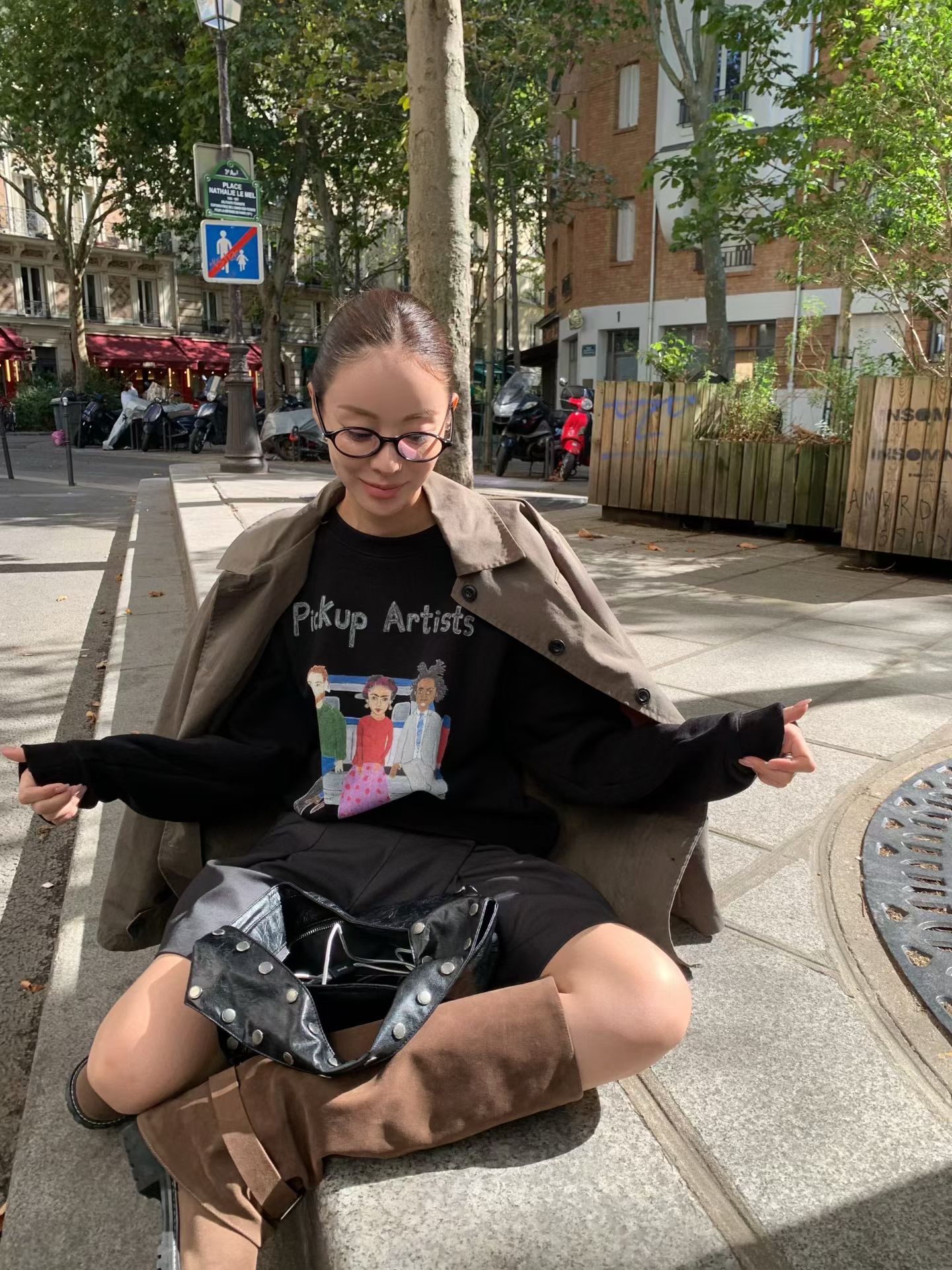 Artistic print sweatshirt