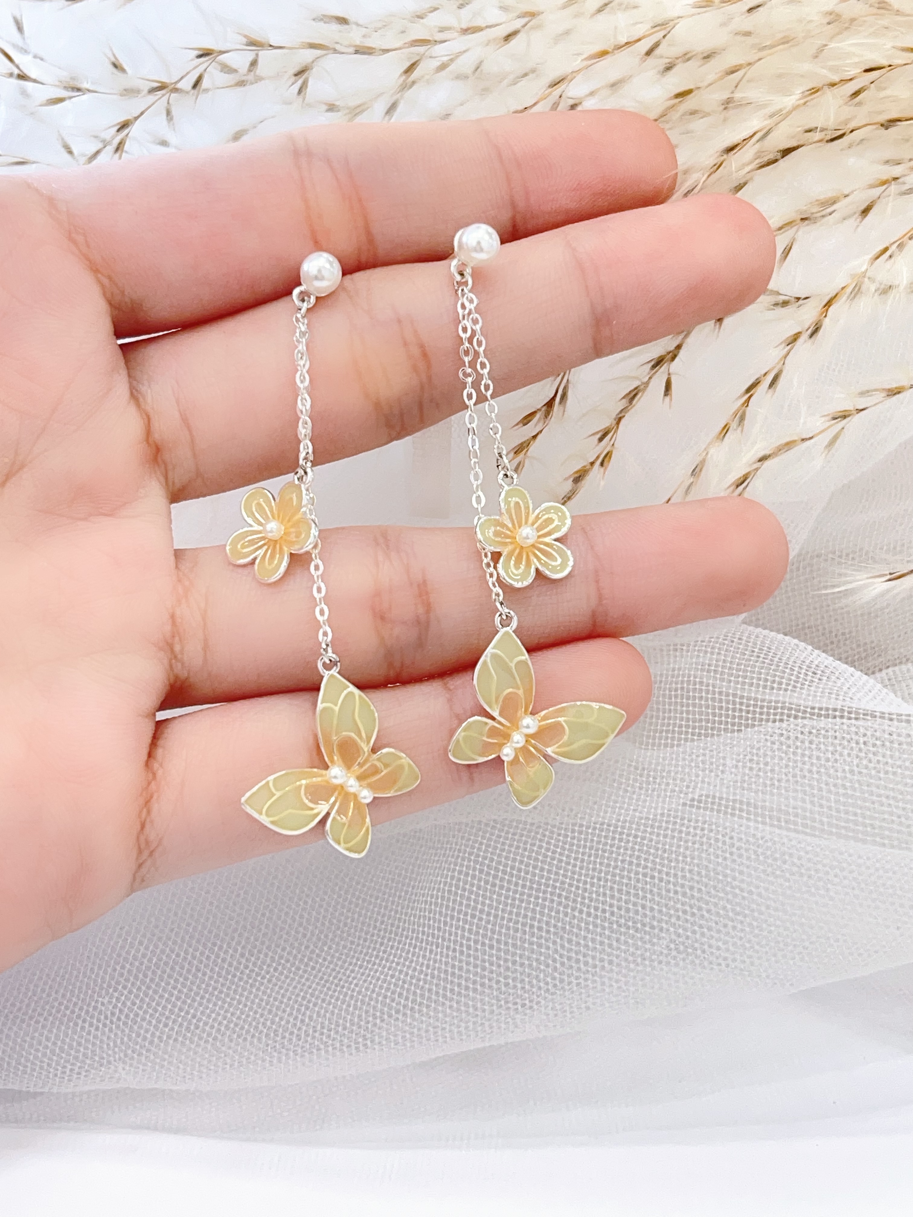 蝴蝶系列🦋渐变色蝴蝶流苏耳环