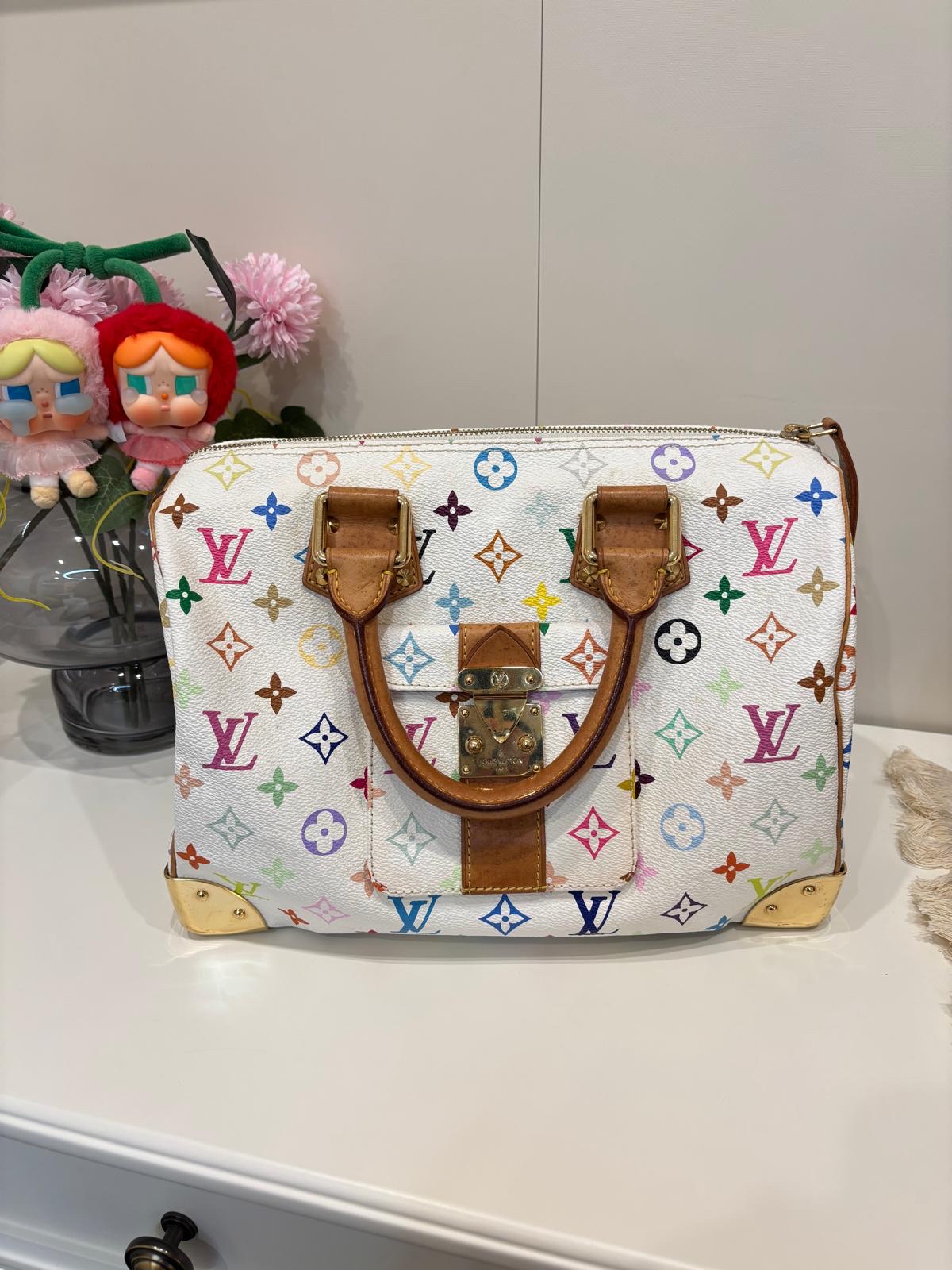 Lv speedy 30 限量版村上隆 100%Authentic ,88%new ✅dust bag