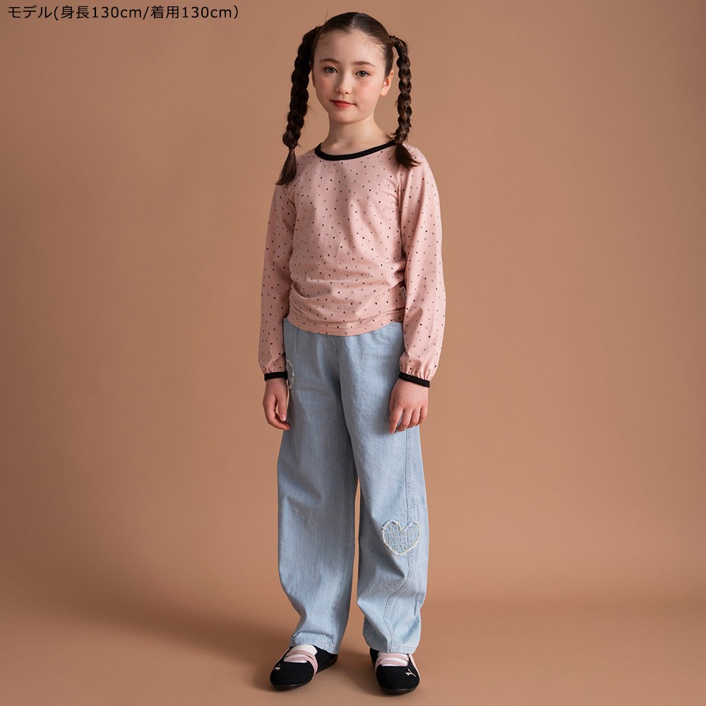 🆕【⭐訂購⭐】🇯🇵日本直送 🌀Ou? by #EDWIN 鋸齒縫線心型貼花 牛仔褲［2款選］🌀 [ELJA-0279][261128]