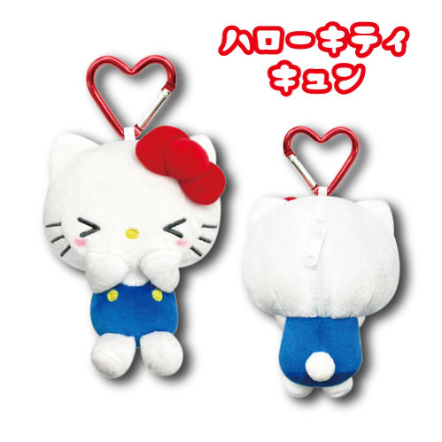 🎀【預訂】Kitty 格仔紋心形扣公仔掛飾 B