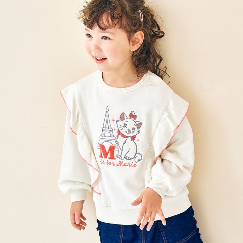 🆕【⭐訂購⭐】🇯🇵日本直送 🌀 #Disney #Mario 荷葉邊 相良刺繡衛衣 [2款選] 🌀 [PLIA-0213] [261029]