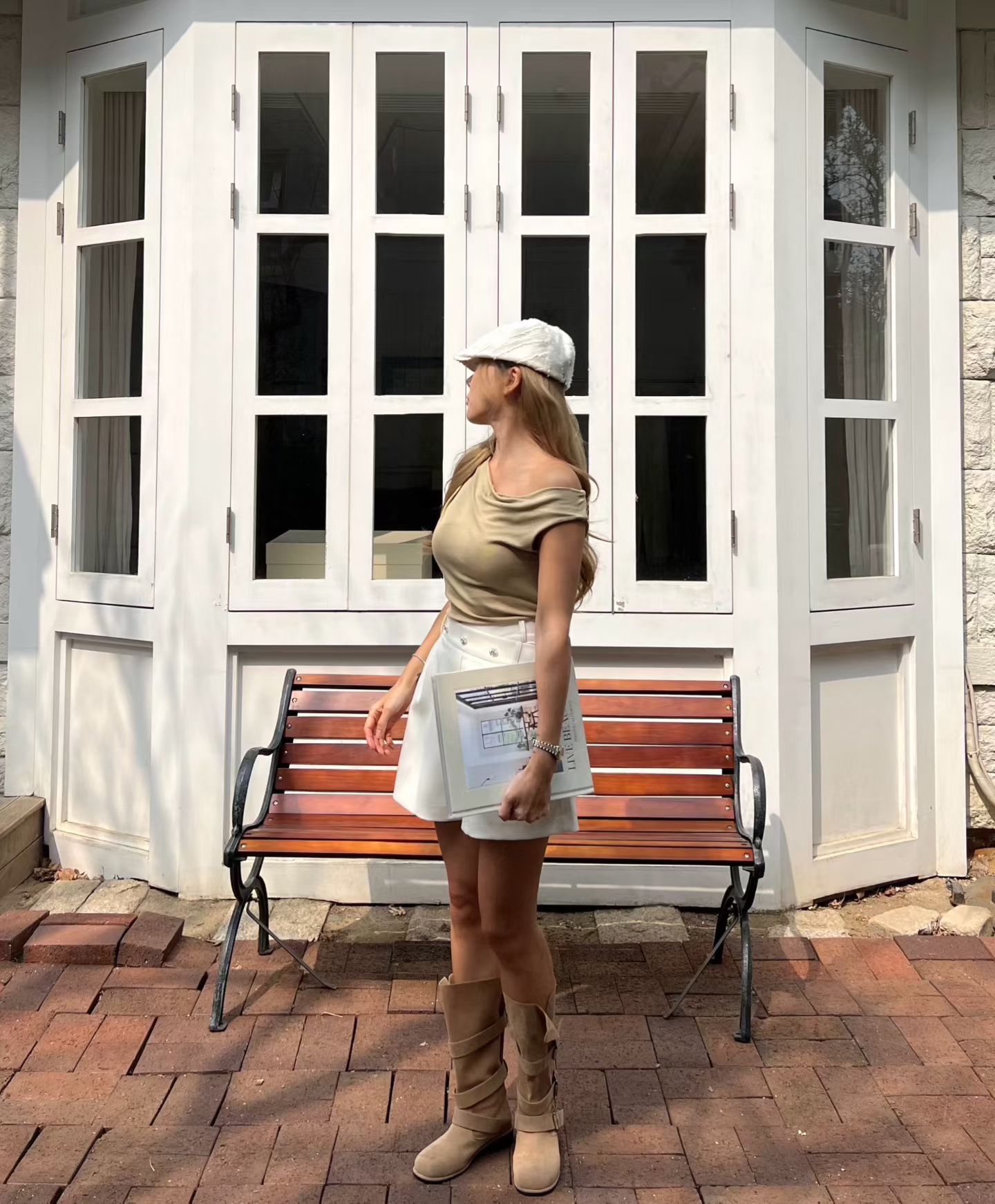 B9 圓領口抓皺柔滑背心