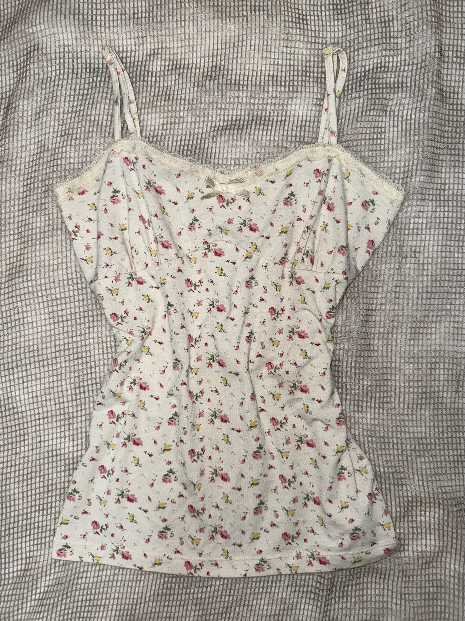 Liz Lisa Lace-Trimmed Floral Slip Top