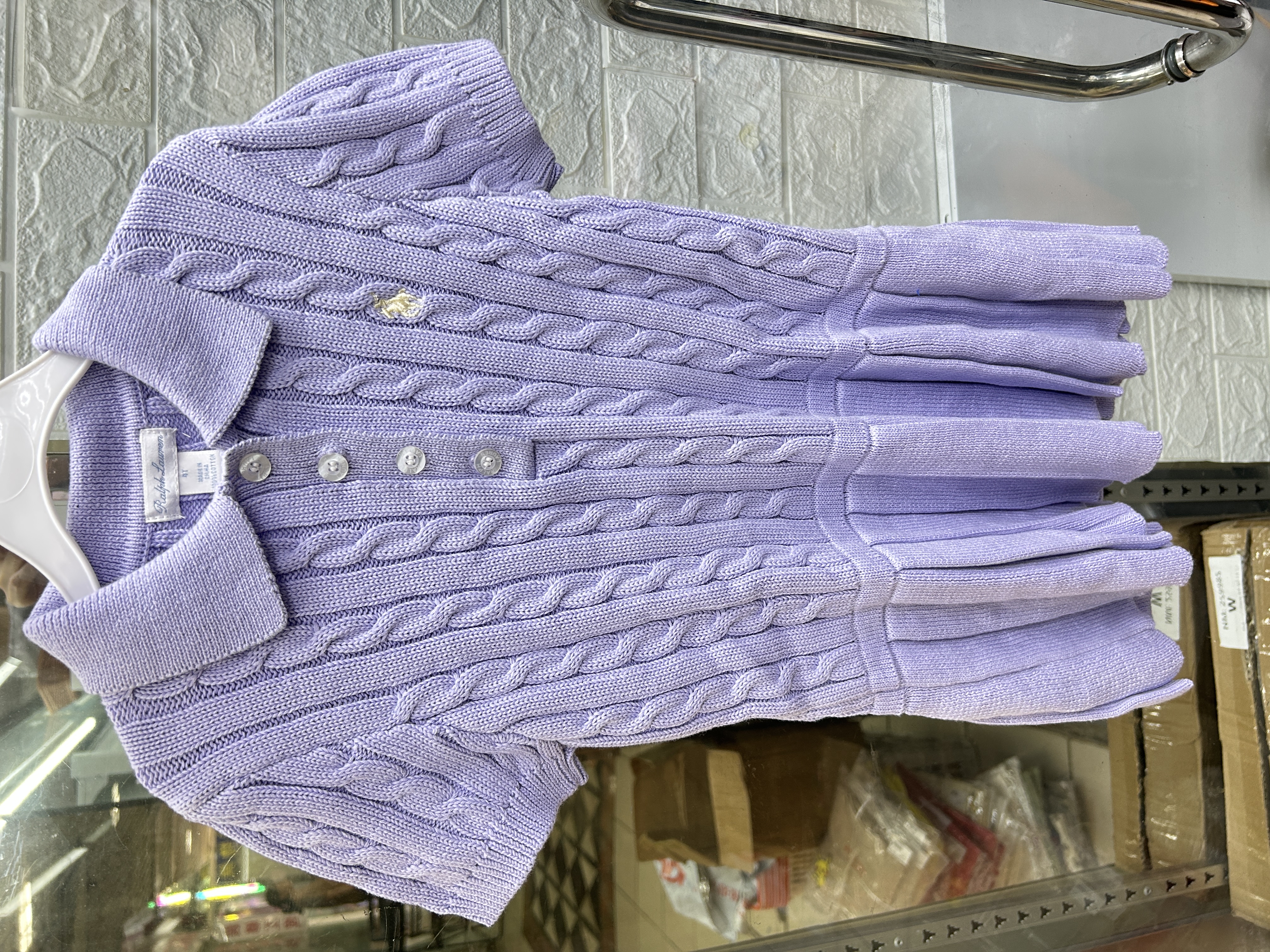 A0062 PL紫色百摺針織連身裙