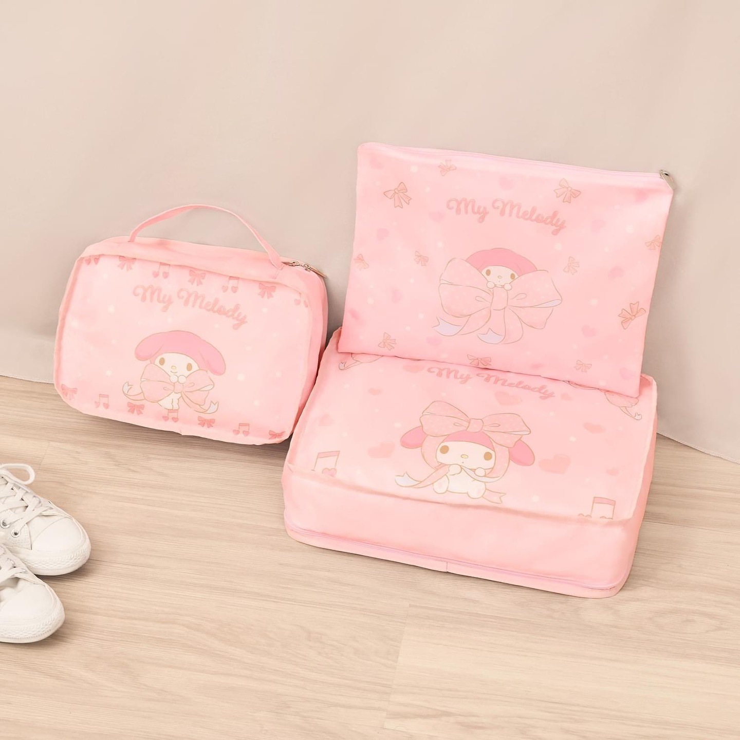 ✈️【告別亂葬崗！】Sanrio 萌系行李收納袋 3 件套 💖$68套。2套起$58套。