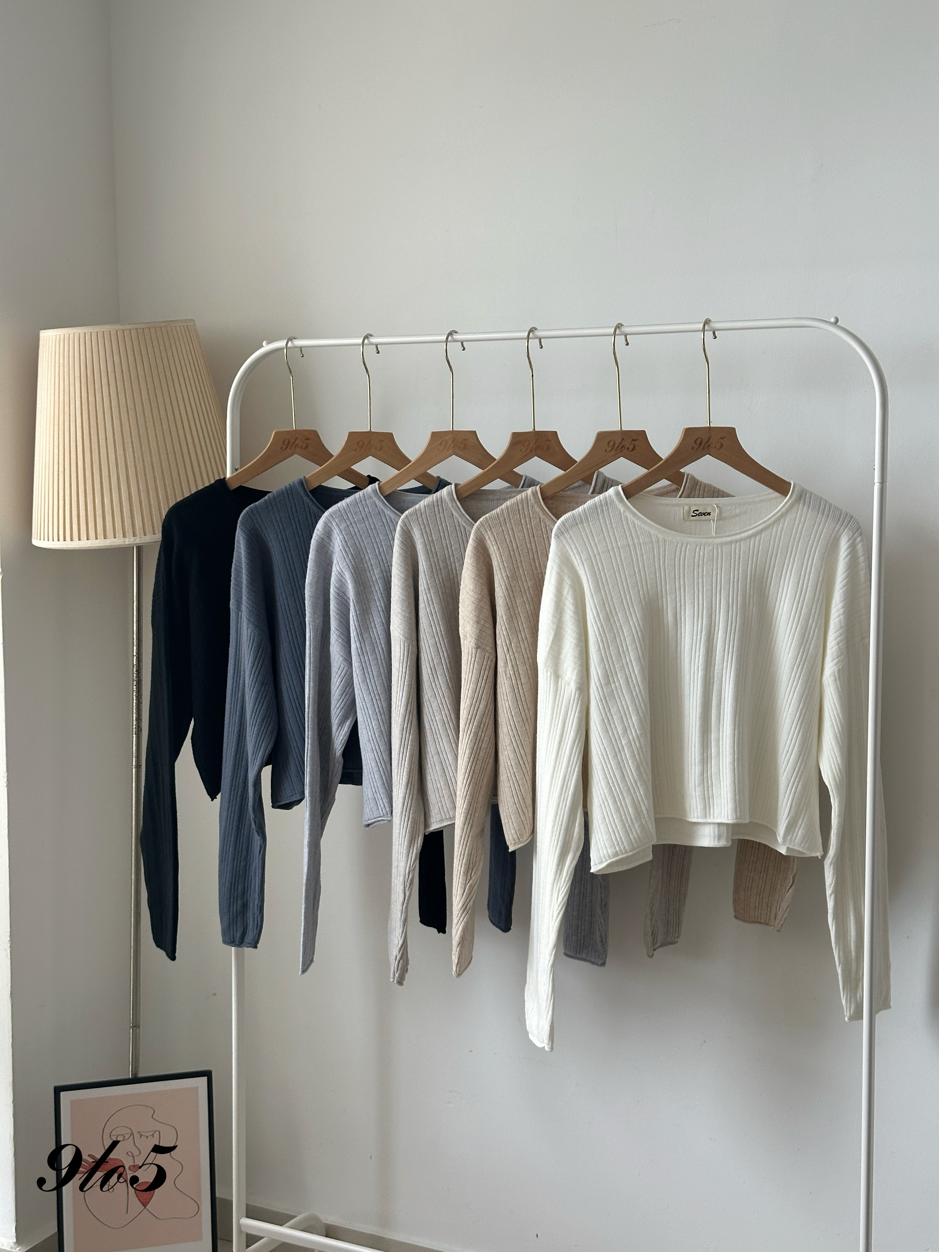 T4130 Long Sleeve Knit Top - 6 Colors 