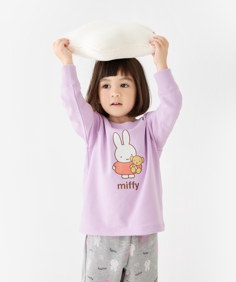 💚代購 台灣直送💚正版授權Miffy&Boris 兩色人物滿印毛圈長袖家居服上下套裝