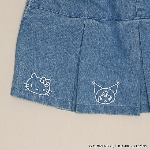 🆕【⭐訂購⭐】 🇯🇵日本直送 🌀#Sanrio 刺繡牛仔百褶裙 (附內襯短褲)［2款選］🌀[ELIA-0108][261015]