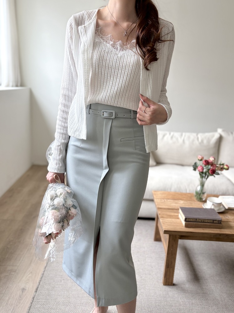 [假兩件] Lumiere Lace Layered Top (White)