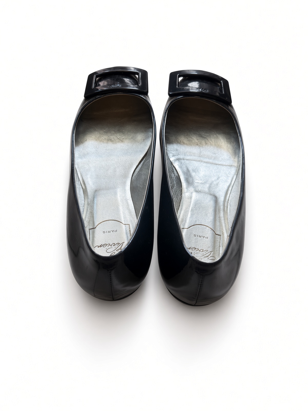 ［Preloved] Roger Vivier black patent pointed-toe flats