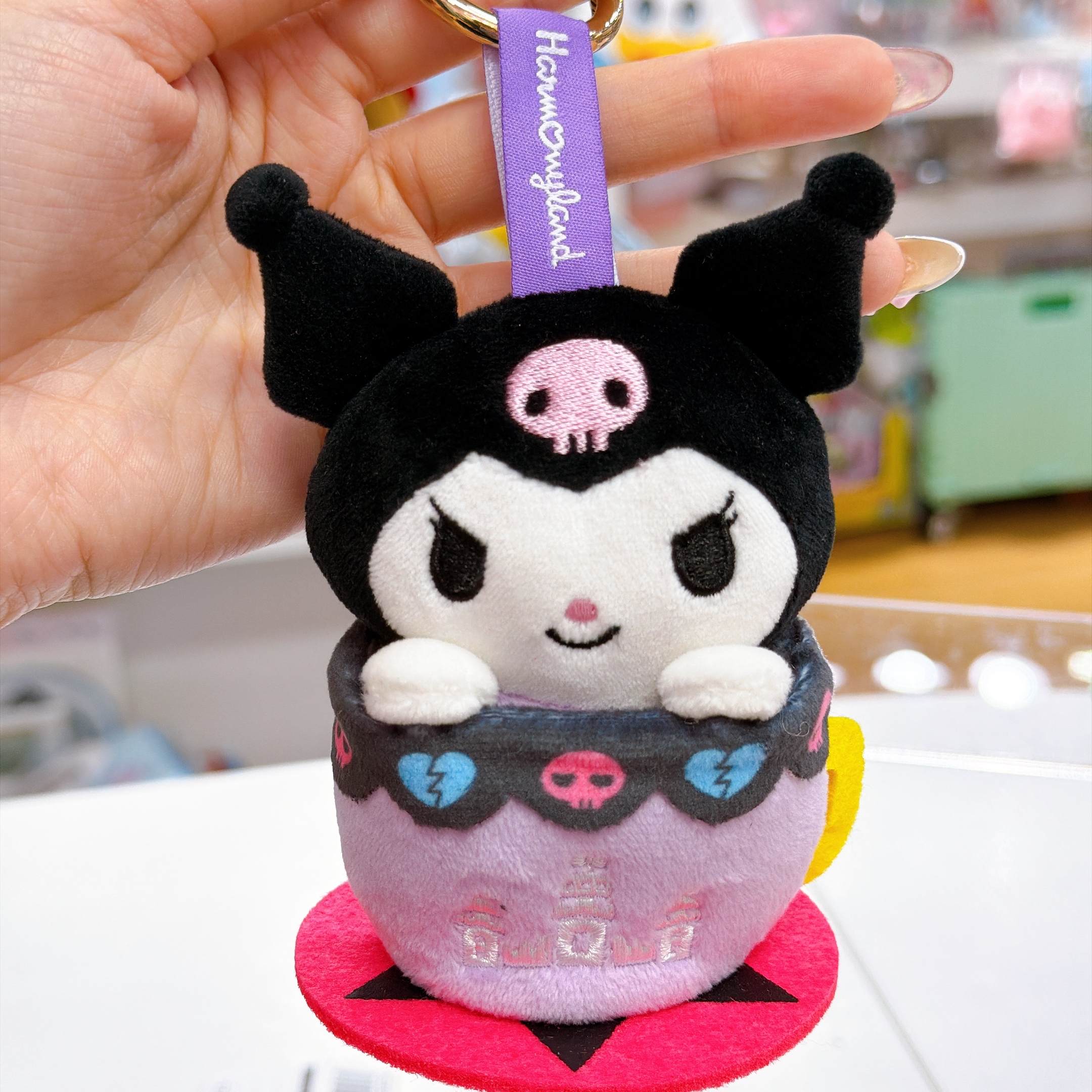 日本直送Sanrio 日本九州和諧樂園Harmonyland 新款咖啡杯掛飾 