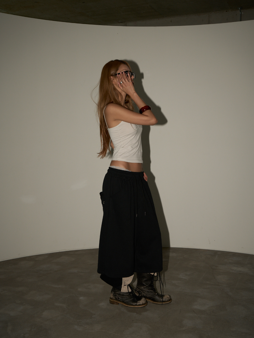 Back Pocket Eyelet Bermuda Pants