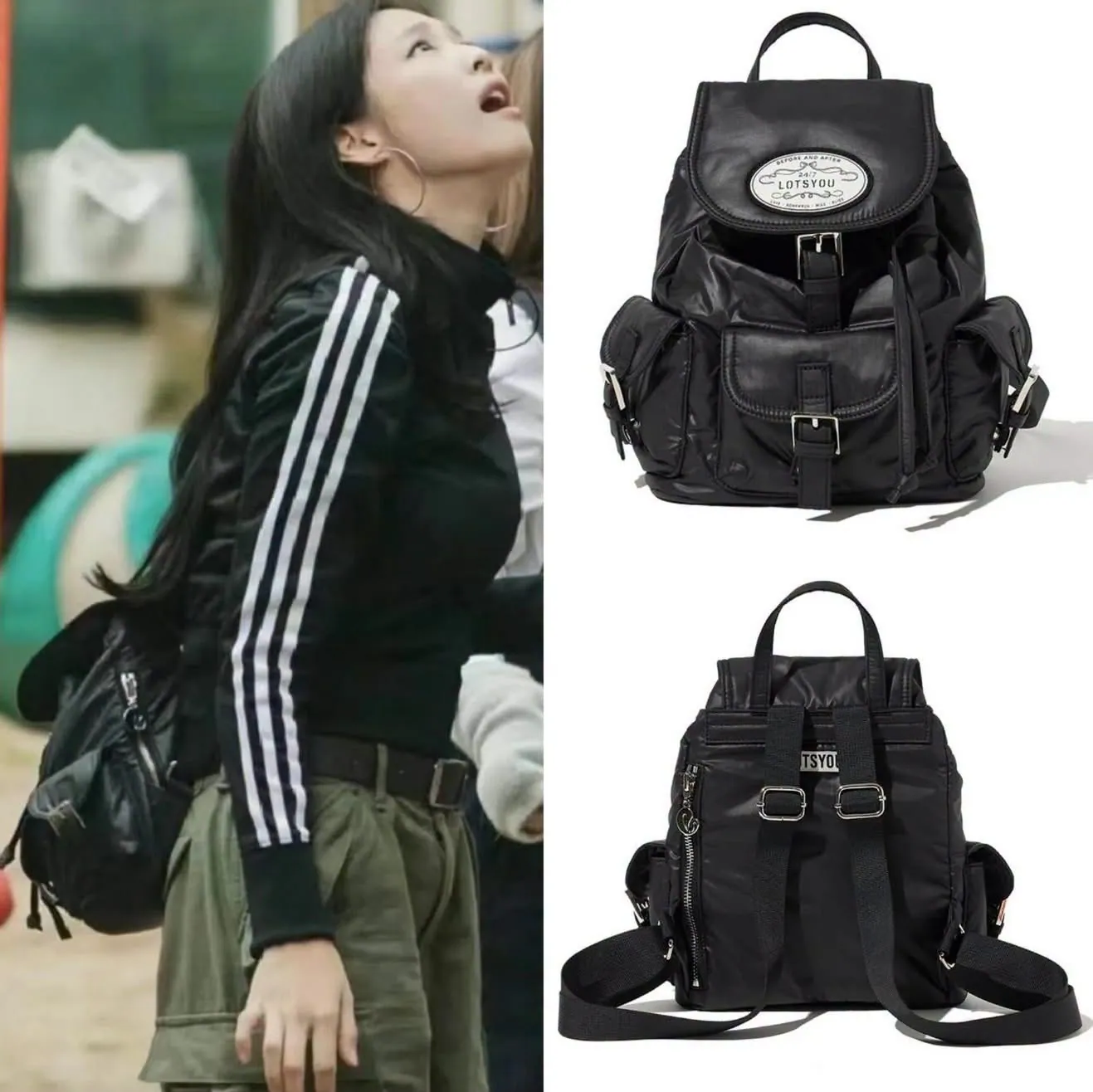 Lotsyou Jennie同款韓系小背囊 
