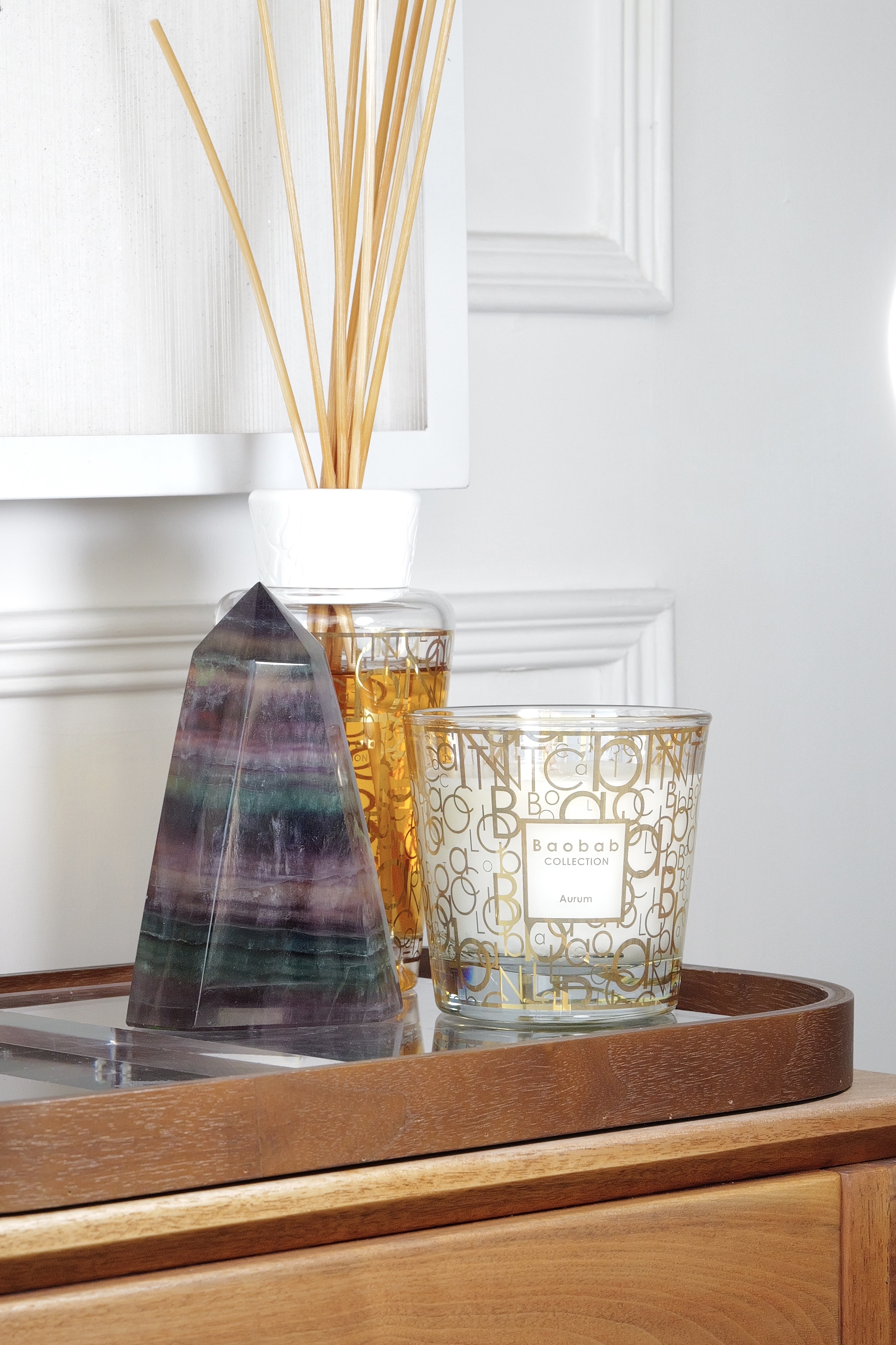 ༒12.8cm彩螢石千層紋塔尖六角柱༒ FL.390AH26JG7AA*106M