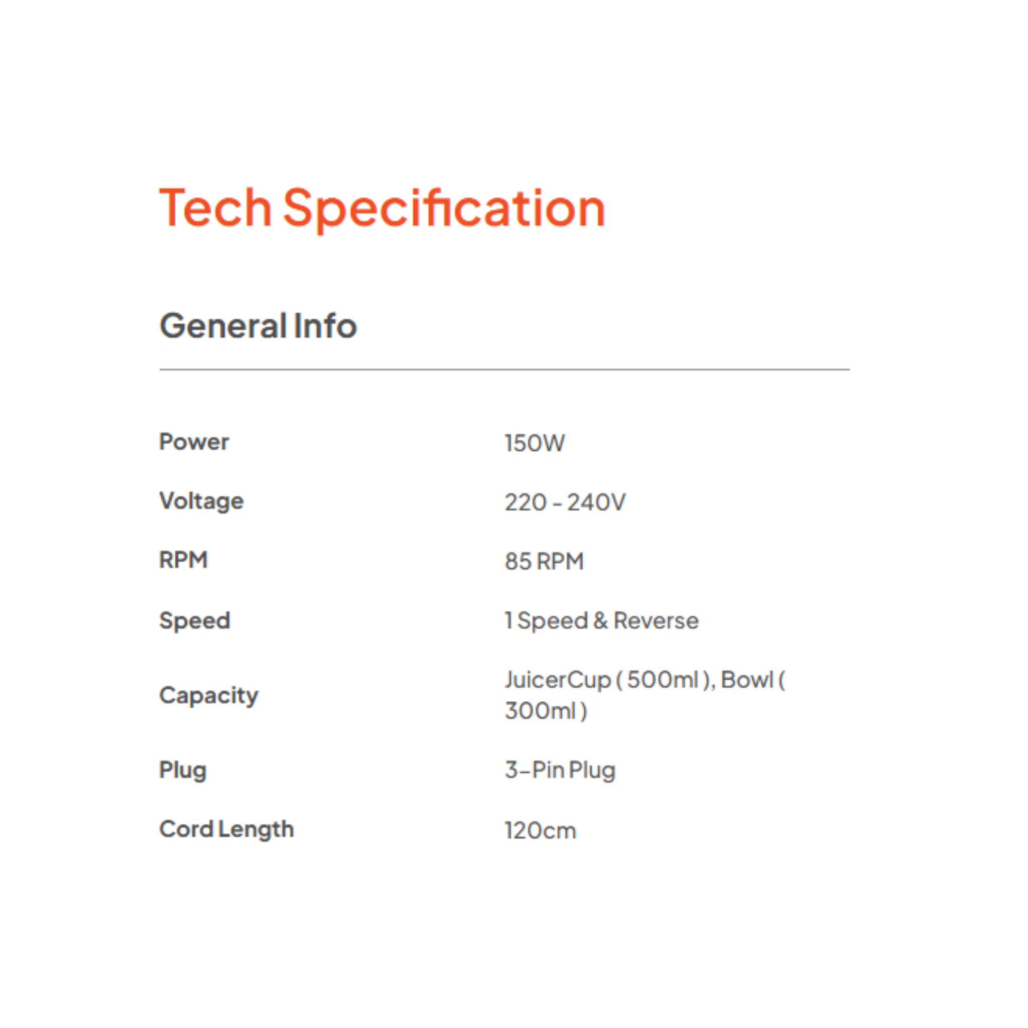 Russell Taylors 150W Cold Press Slow Juicer (SJ-6)