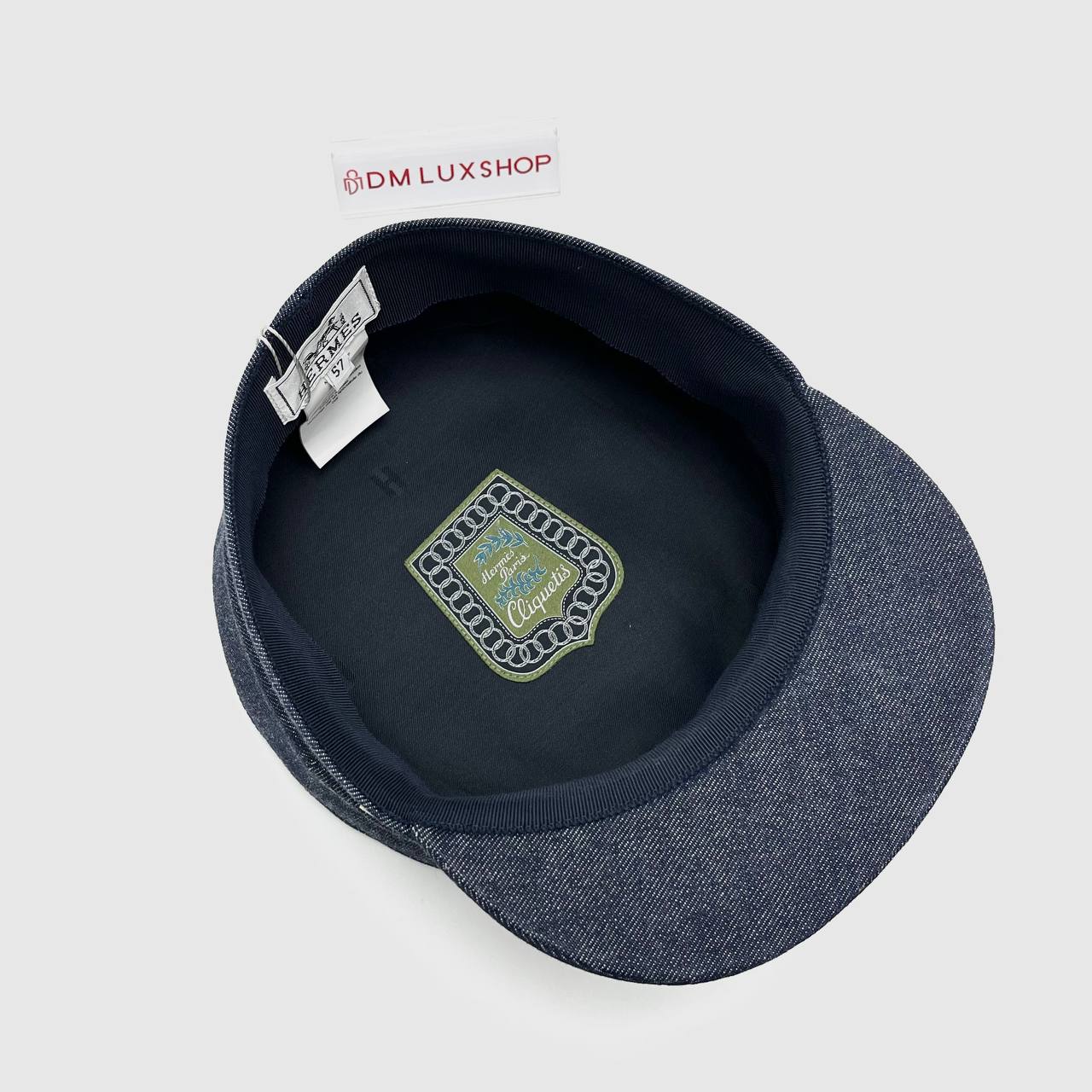 Hermes Blue Denim Cabourg Cricketis Cap