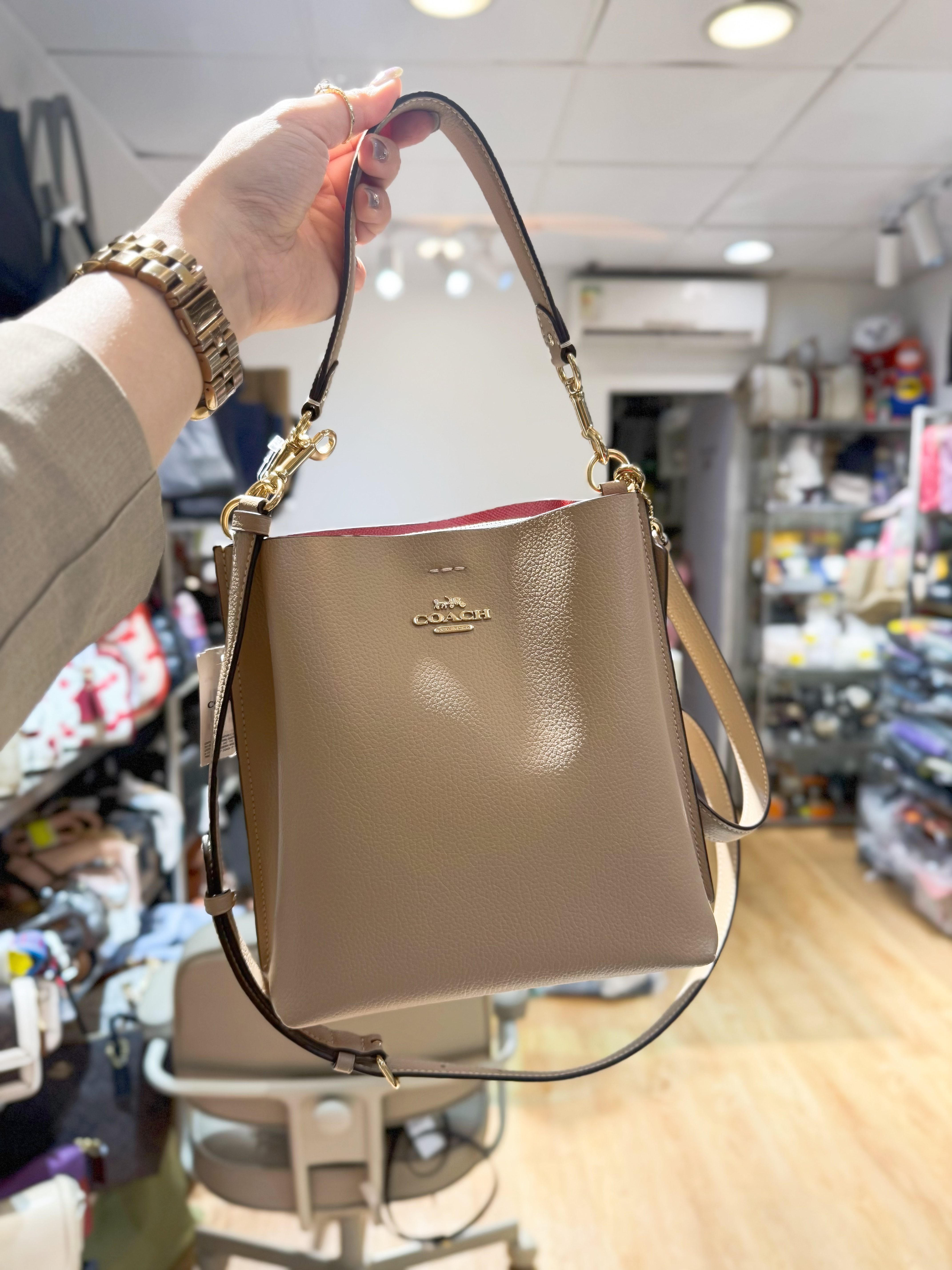 Coach Mollie bucket S beige