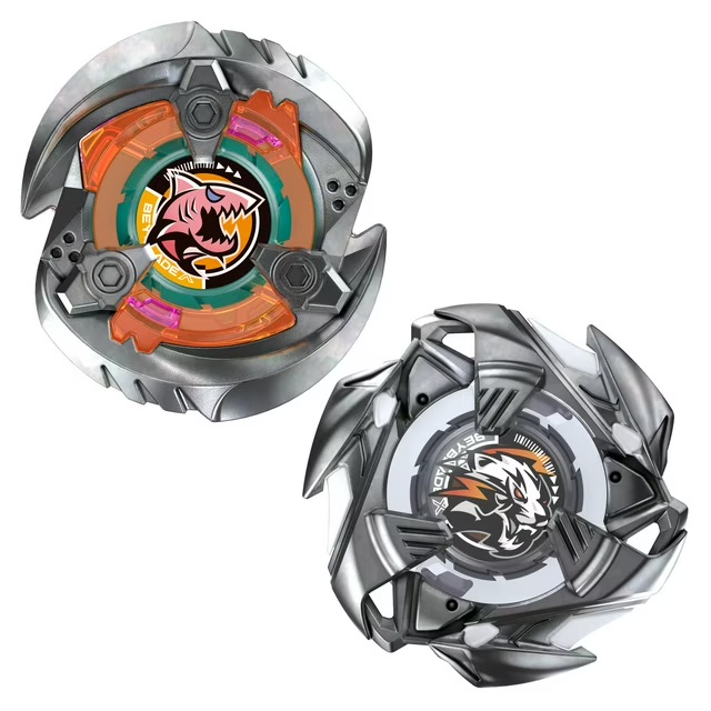 【暴力強攻/魔幻變軌】爆旋陀螺 X 吉爾鯊魚 + 皓戰猛虎 Beyblade X Gill Shark 4-70O & Pearl Tiger 3-60U Dual Pack Set 