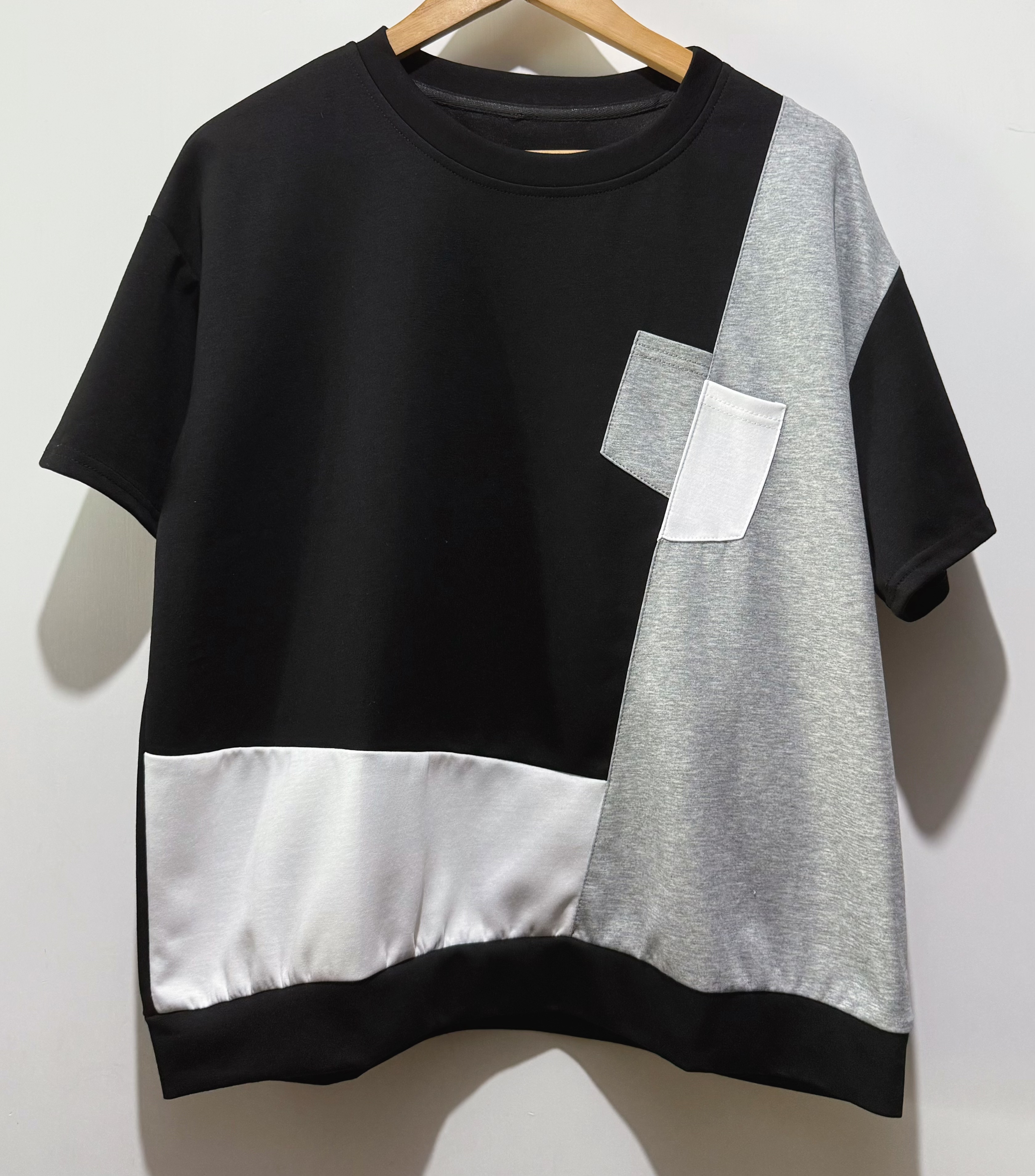 #2101 簡約拼色Top