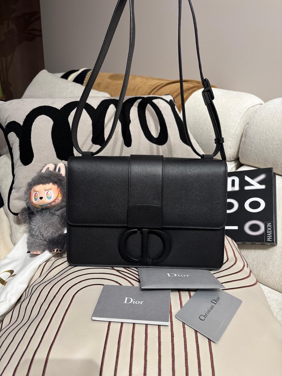 未使用品 Dior 30 Montaigne so black 粒面牛皮 100%Authentic ,未使用品  ✅ certificate ✅塵袋✅BOX