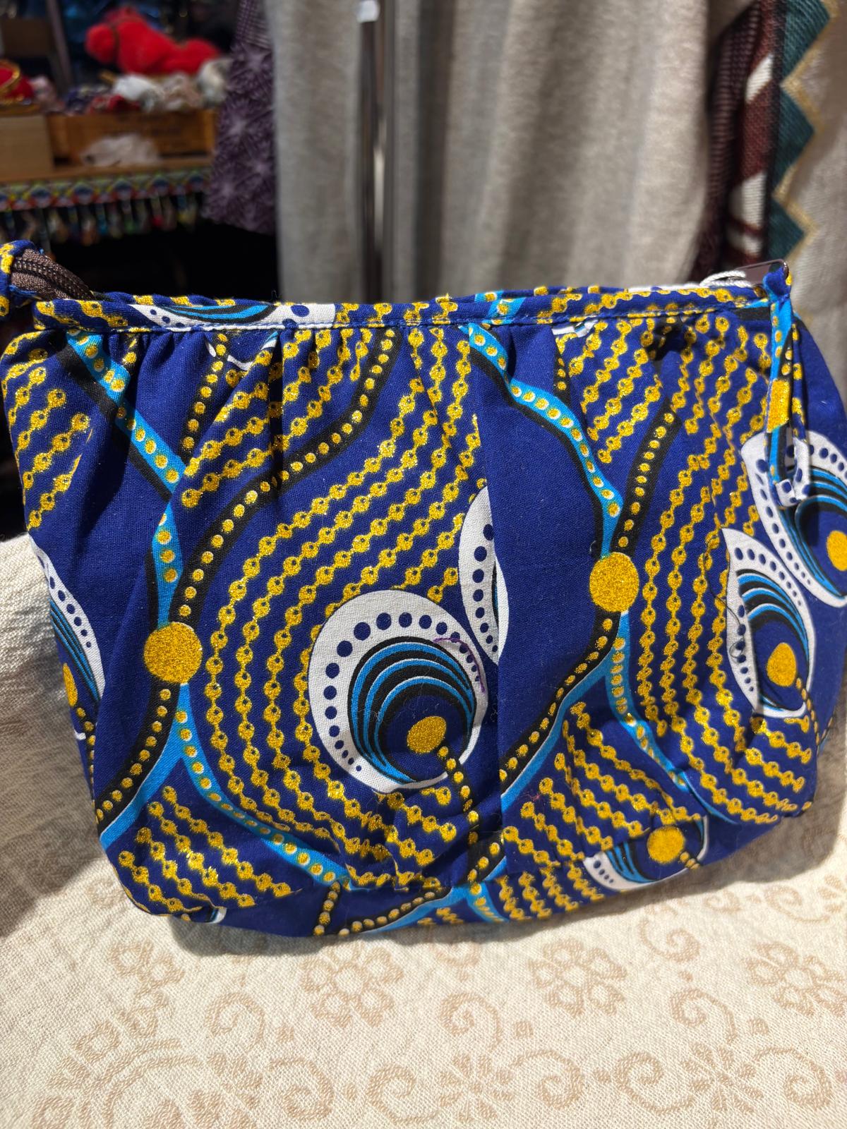 泰國-Mitra Collection - 藍金色燙金多用途袋