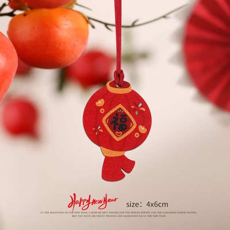 馬年新春盆栽掛飾 一套六件