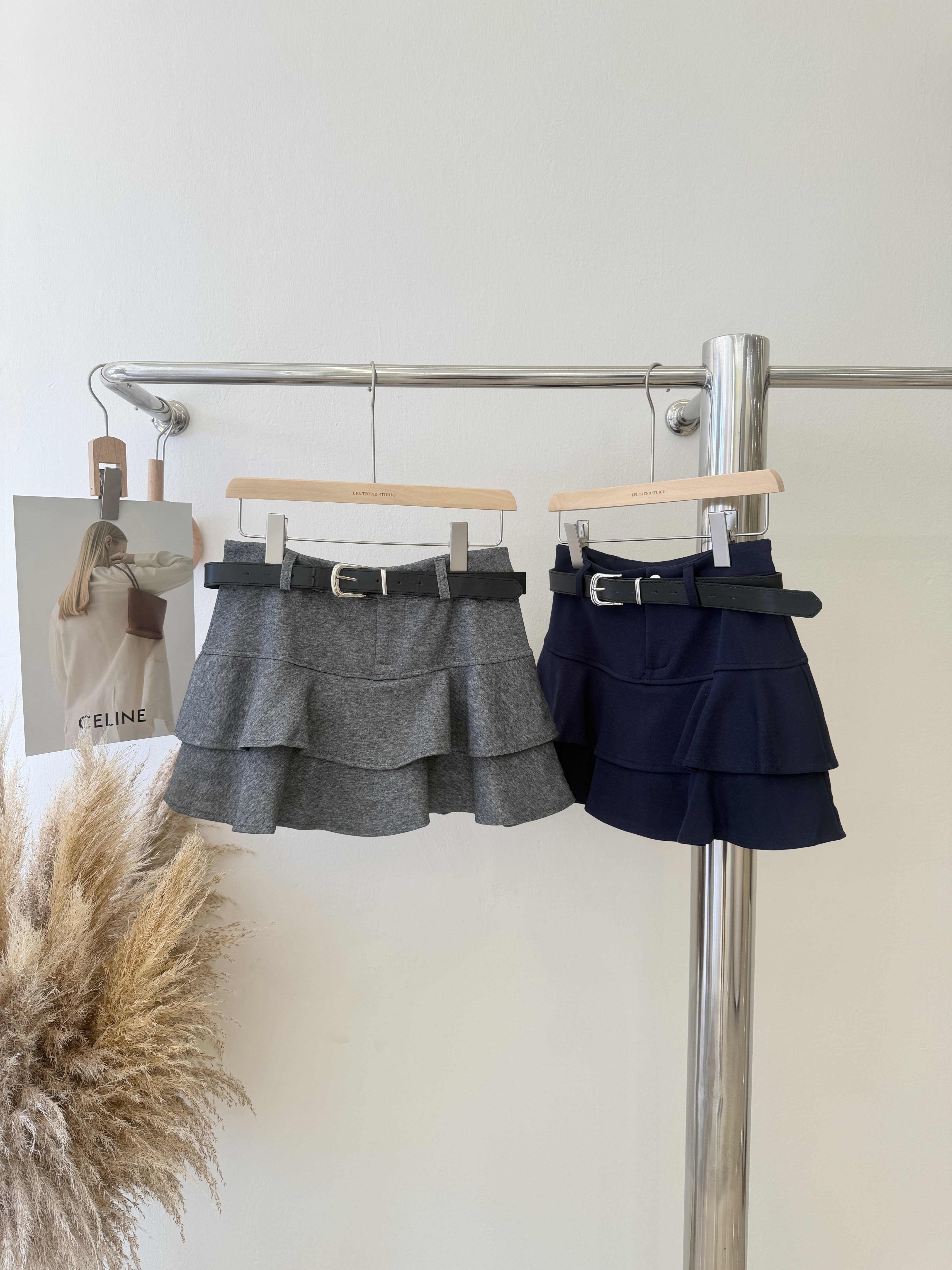 6405 韩风荷叶蓬蓬短裙