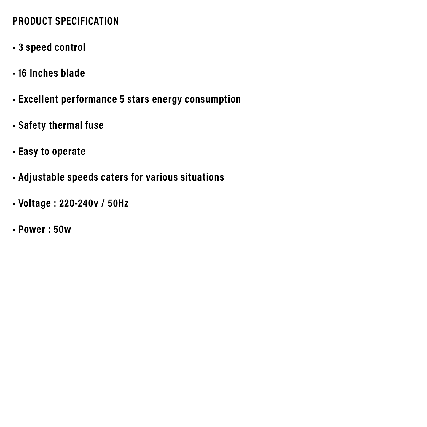 Sharp 16" Table Fan (PJT405M)