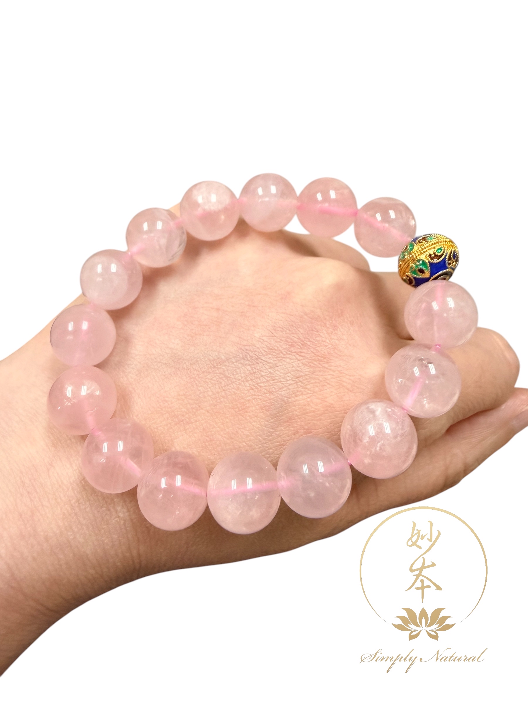 12.5mm 粉晶手串 （作明佛母火供加持）