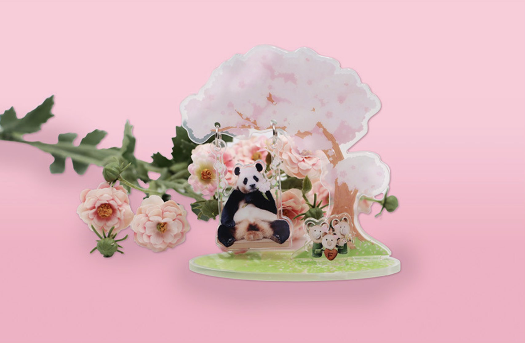 📦訂購 韓國代購 愛寶樂園 Everland Bao Family 寶家族 櫻花系列 福寶 Fubao 立牌