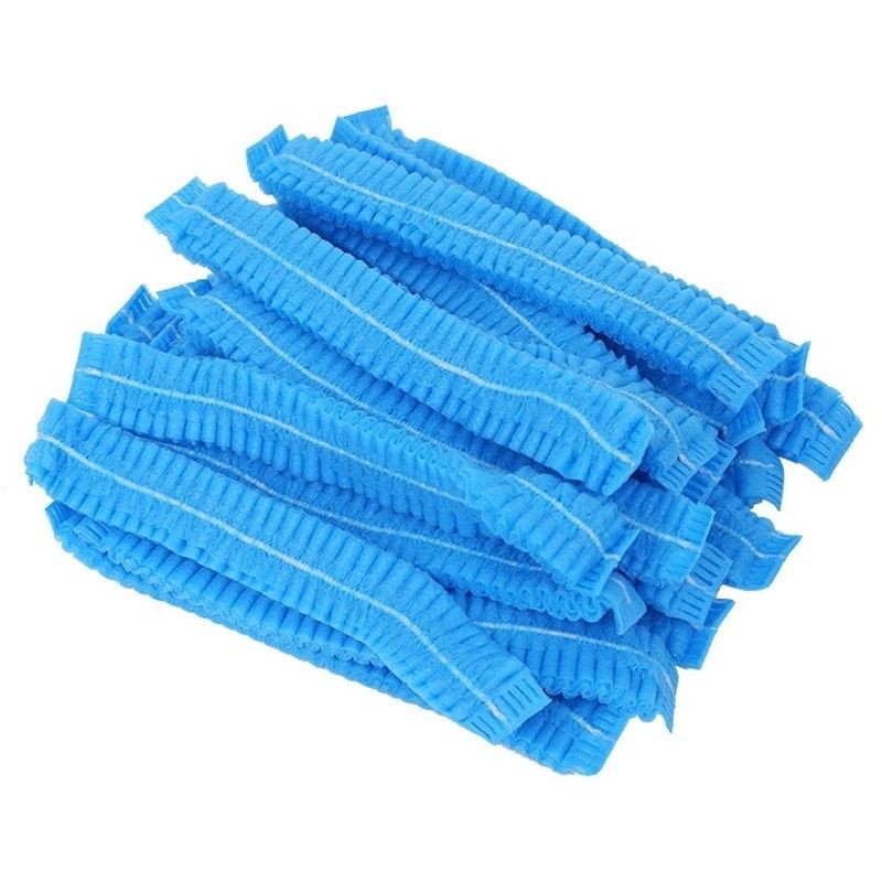 24" & 21" long Double Elastic String Disposable Hair net / Mop Cap / hair cap non-woven 100pcs per packet