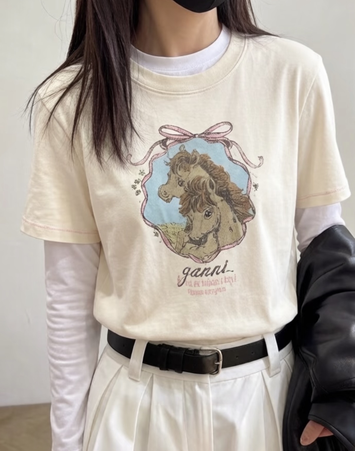 限時優惠 ❤️新款🆕訂貨🍒GANNI 假兩件長袖Tee Size S M L 