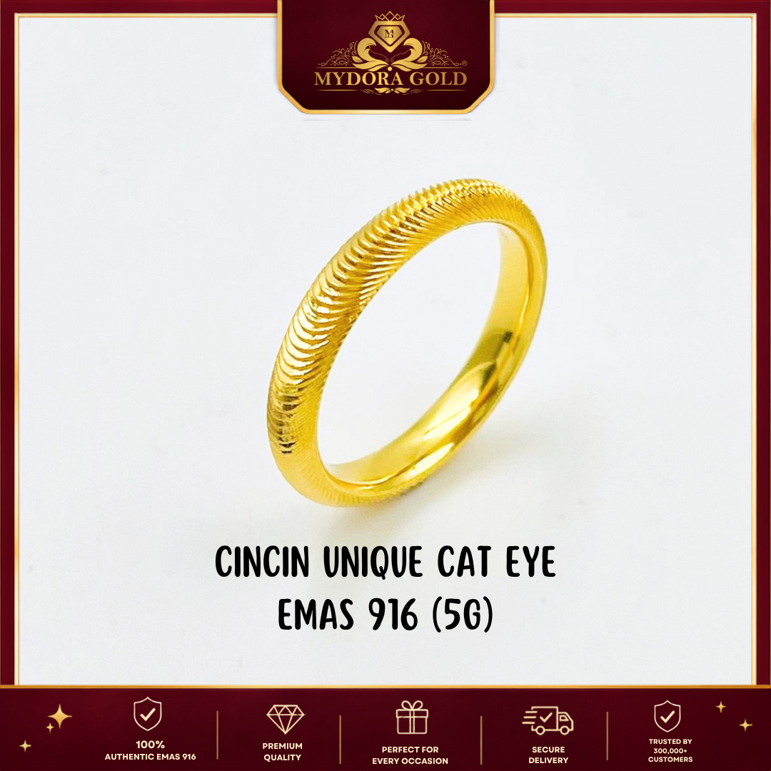 MYDORA Cincin Unique Cat Eye (5G) l EMAS 916/22K