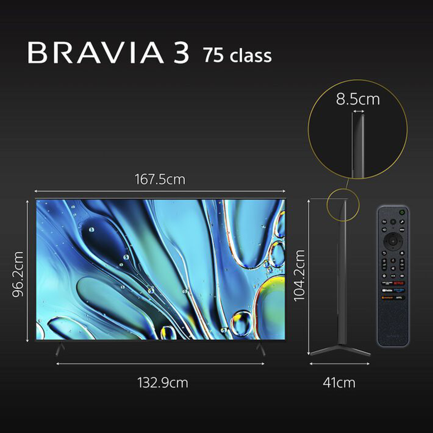 Sony 75" BRAVIA 3 4K HDR Google TV (K-75S30)